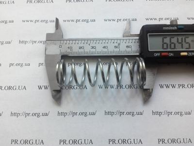 Пружина стиснення 2 х 21,5 х 66,5 (Артикул: S7851)