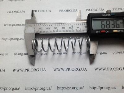 Пружина стиснення 1,5 х 18 х 68 (Артикул: S7882)