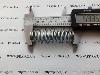 Пружина сжатия 2,5 х 17 х 59 (Артикул: S7921)