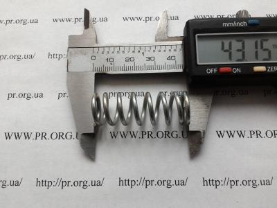 Пружина сжатия 2 х 15,2 х 43 (Артикул: S7942)