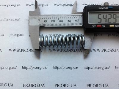 Пружина стиснення 2,5 х 15 х 54,3 (Артикул: S7991)