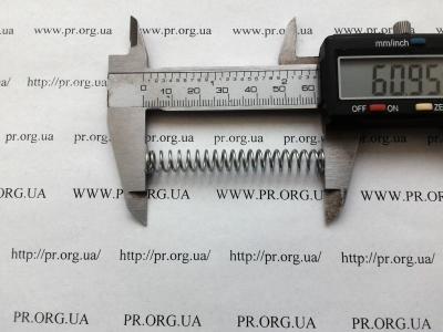 Пружина стиснення 1 х 7,9 х 61 (Артикул: S8057)