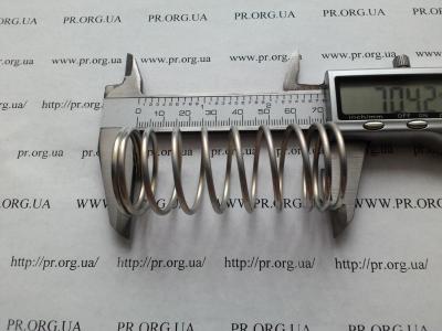 Пружина стиснення 2 х 29,5 х 70,5 (Артикул: S8645)