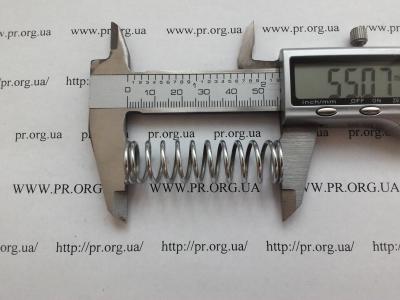 Пружина сжатия 1,6 х 15,2 х 55 (Артикул: S9070)