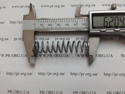 Пружина стиснення 1,6 х 13,8 х 62 (Артикул: S9080)