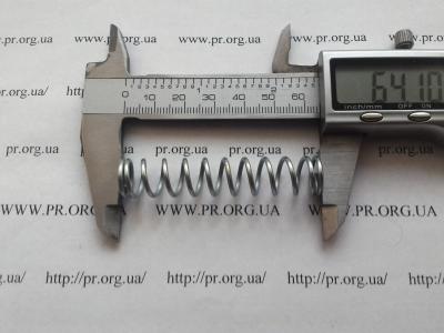 Пружина стиснення 1,5 х 12,5 х 64 (Артикул: S9153)