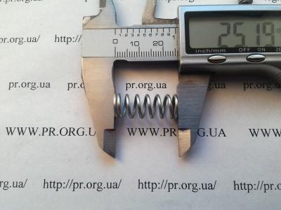 Пружина стиснення 1,3 х 10,2 х 25,2 (Артикул: S9190)