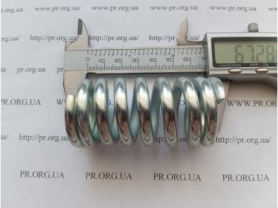 Пружина стиснення 6 х 34,5 х 67 (Артикул: S9868)